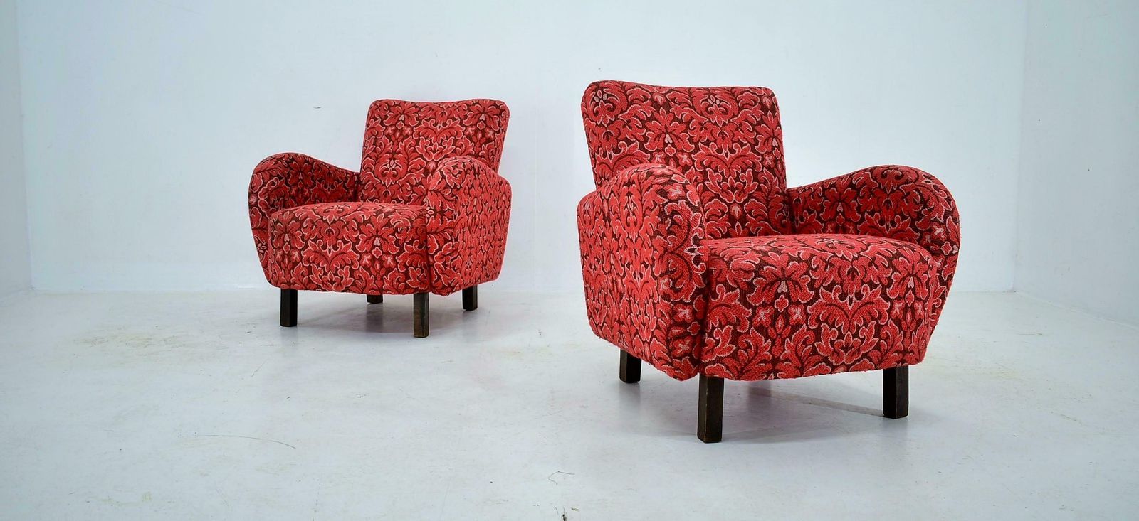 Set Of Two Rare Art Deco Armchairs H 283 By Jindřich Halabala, 1949s photo furniture