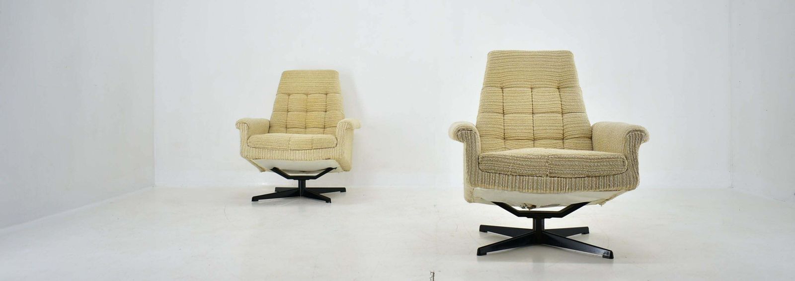 Furniture Pair Of Armchairs, Tabouret By Morávek A Munzar , 1968s photo