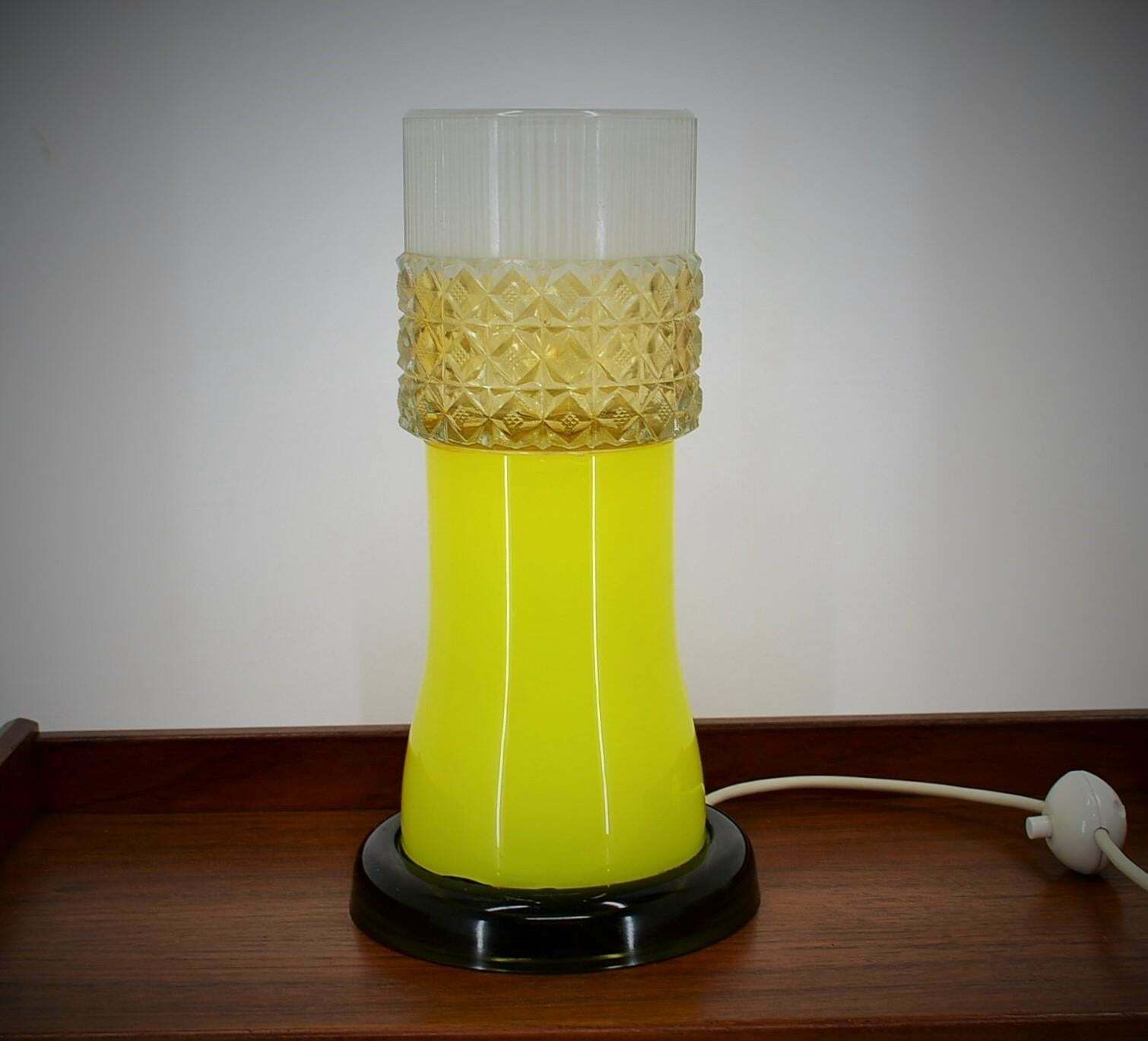 All Glass Table Lamp By Beleuchtungsglass Kombinat Görlitz, 1960s photo furniture
