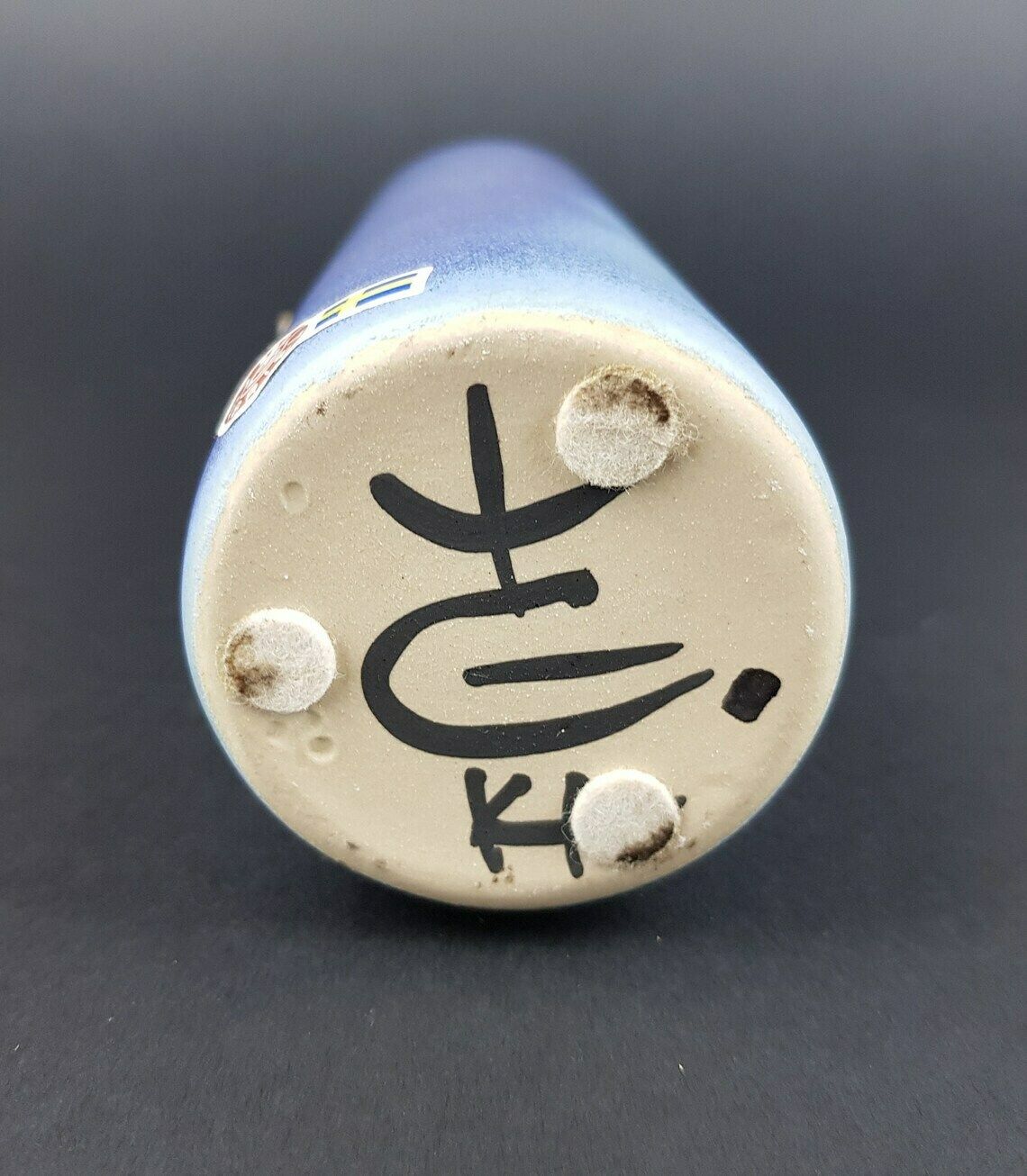 Vintage Gabriel Sweden Pottery Matte Blue Scandinavian Art Vase 1960s By Kjell Andersson photo buy