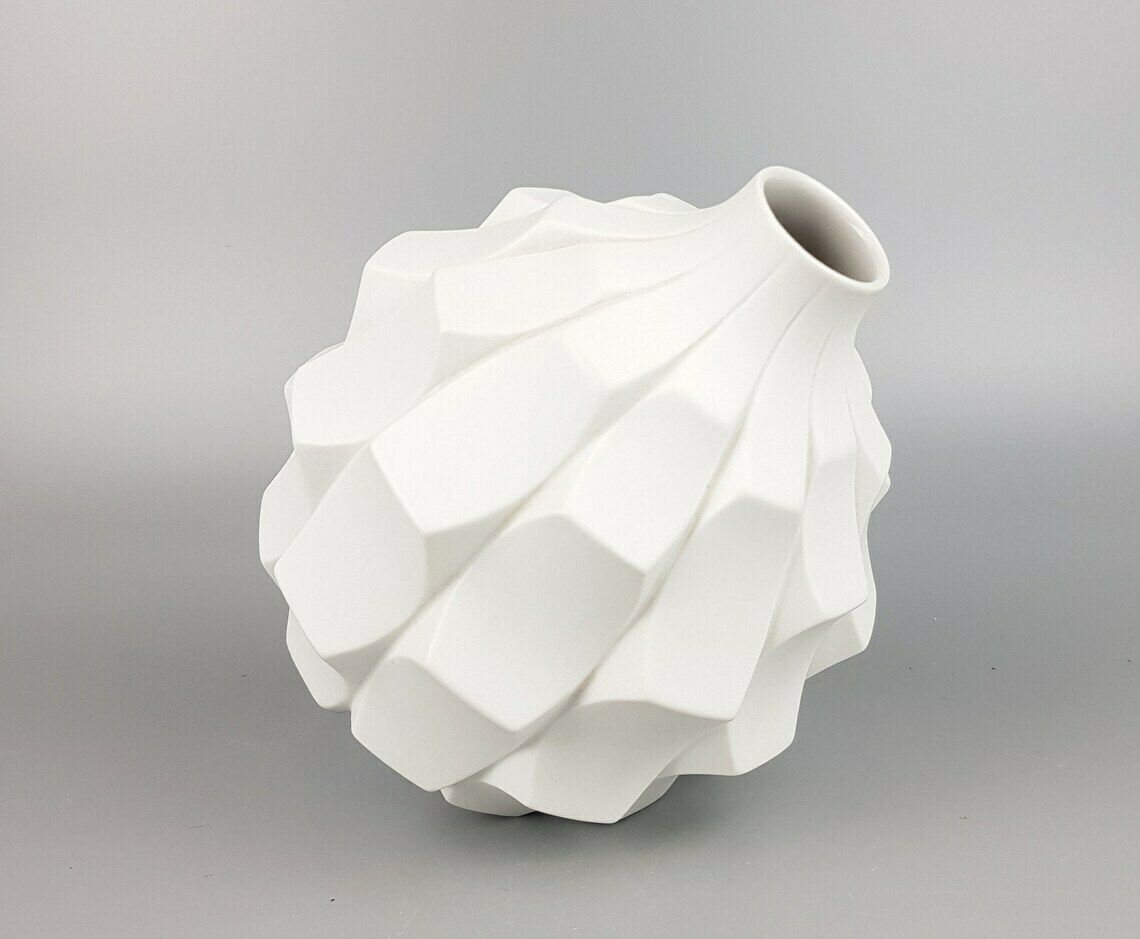 Vintage Hutschenreuther Porselein Op Art Artisjok Vaas Door Fuchs, Jaren 1960–70 photo for sale