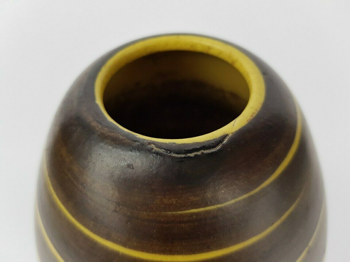 Vintage Ilkra Edel Keramik Vaas Met Kairo Decor 222/25 West German Pottery Jaren 1950 photo Woonaccessoires