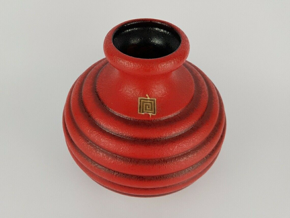 Vintage Amazing Red Carstens Tonnieshof Vase 0108 20   1960s 1970s photo for sale