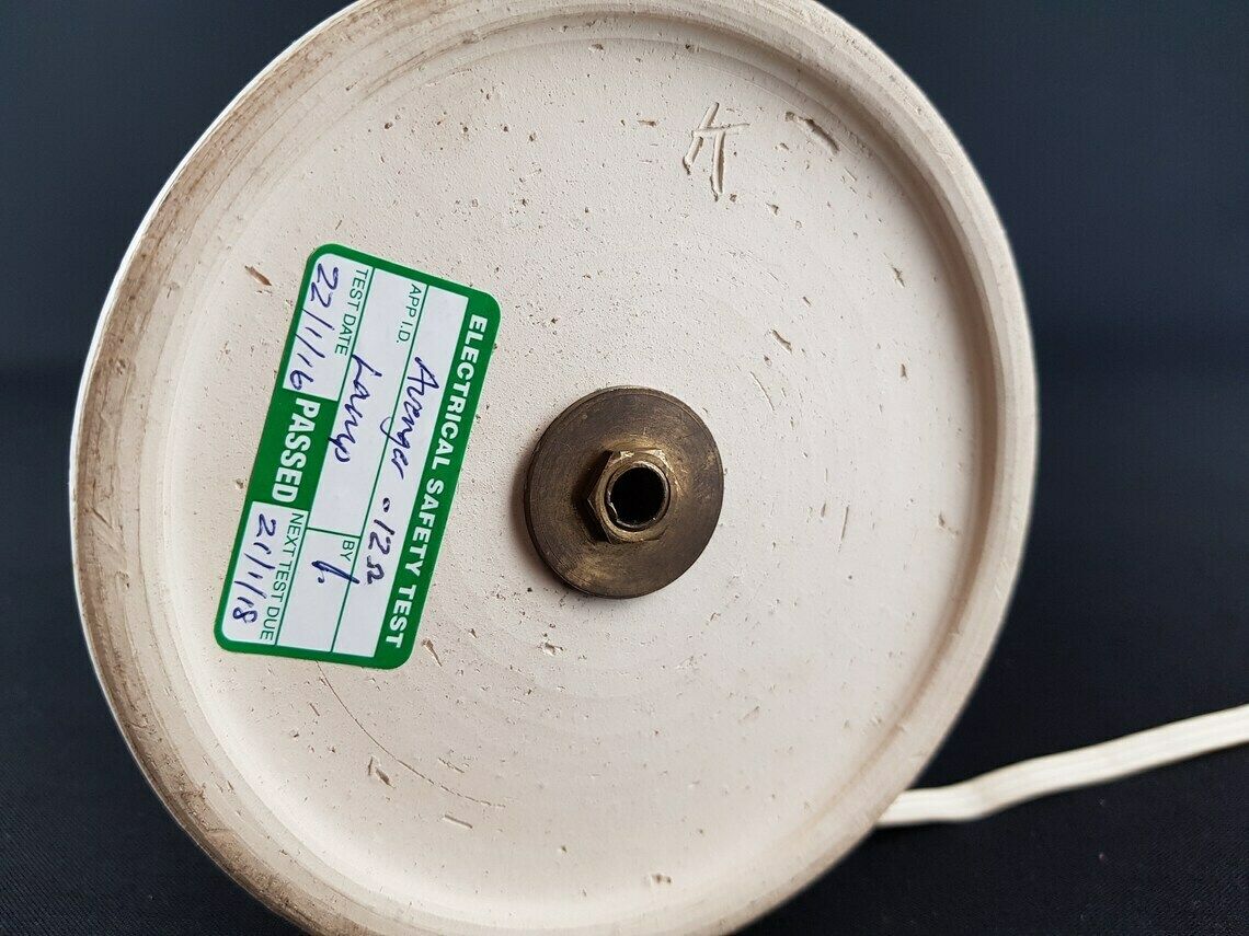 Unique Vintage Beige And Brown Ceramic Table Lamp By Walburga Külz West Germany Studio Pottery 1970s photo buy
