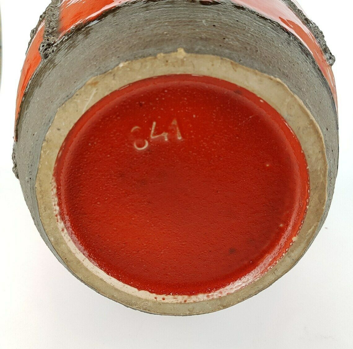 Xxl Vintage Ruscha Keramik Fat Lava Vloervaas 841 Met Costa Decor West German Pottery photo vinterior