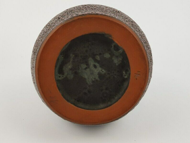 Vintage Gramann Römhild Topferei Studio Art Pottery Vaas In Zwart En Paars – Oost Duits Aardewerk, Ca. Jaren 1960 photo buy