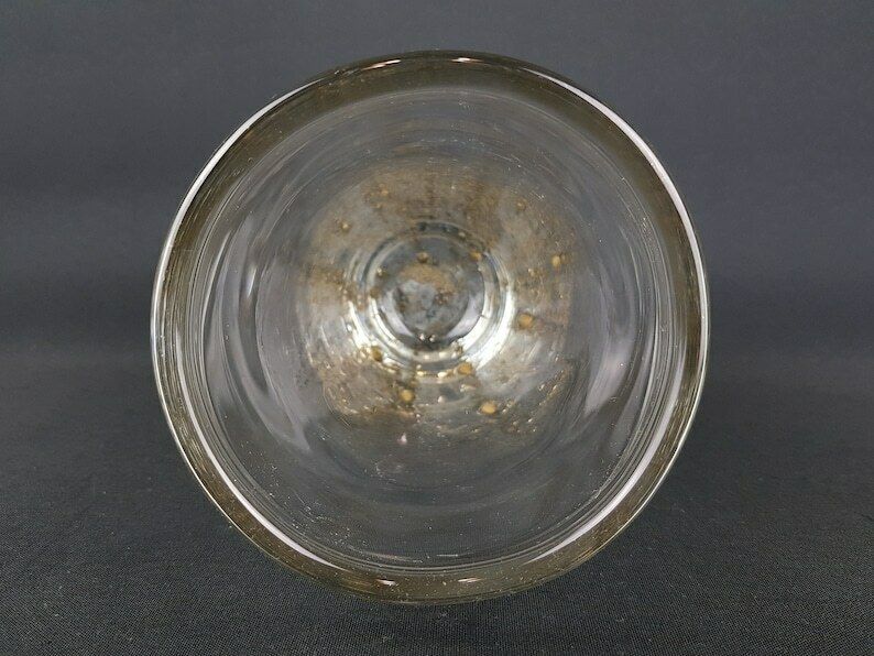 Vintage Jaren 1970 Peill Und Putzler Glazen Vaas Met Gouden Bellenpatroon, West Duitsland photo buy