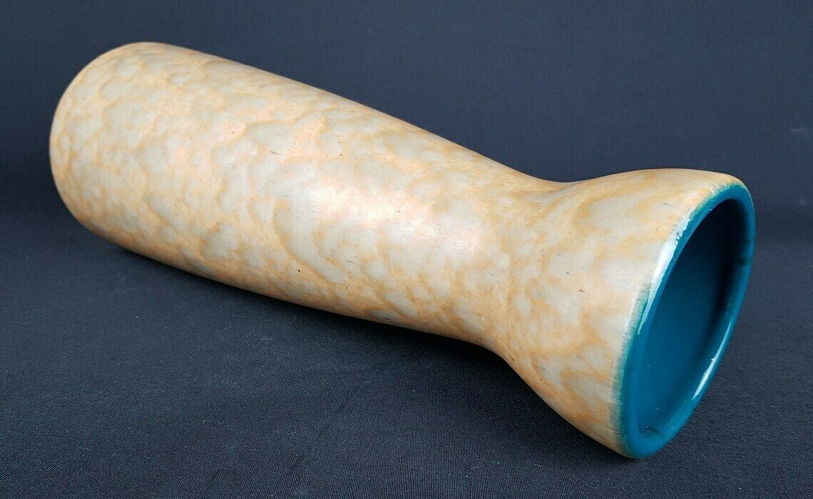 Vintage 1970s Scheurich Keramik Yellow Fat Lava Diabolo Vase 520 32 West German Pottery photo Home Decor