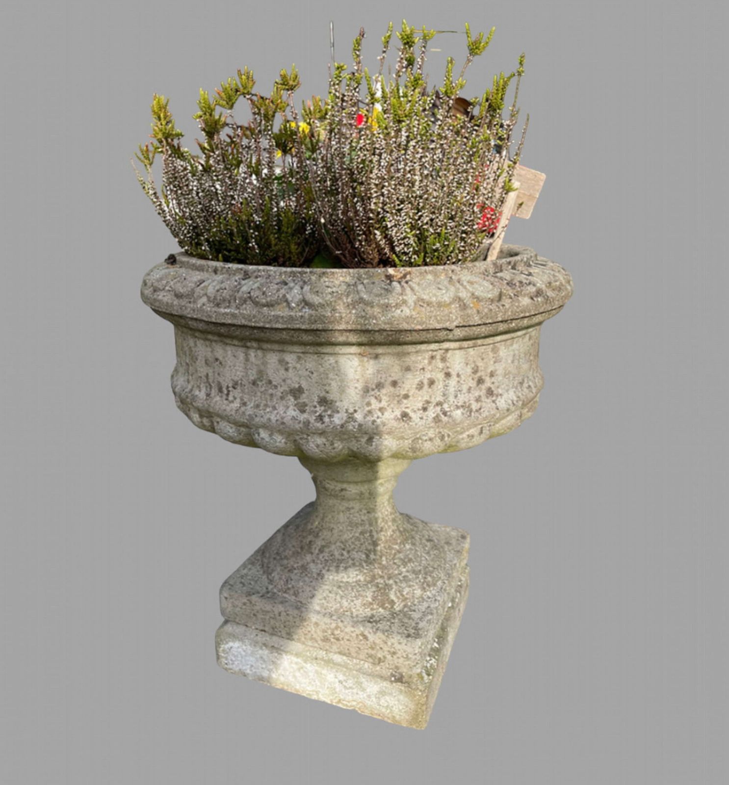 A Pair Of Mid Century Reconstituted Garden Urns photo 845.0