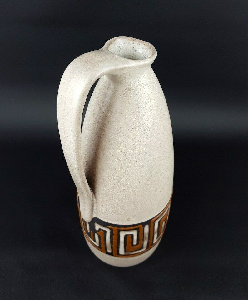 Vintage Jaren 1960–70 Ruscha Keramik Kan/Vaas Met Hellas Decor, West Duits Aardewerk # photo for sale