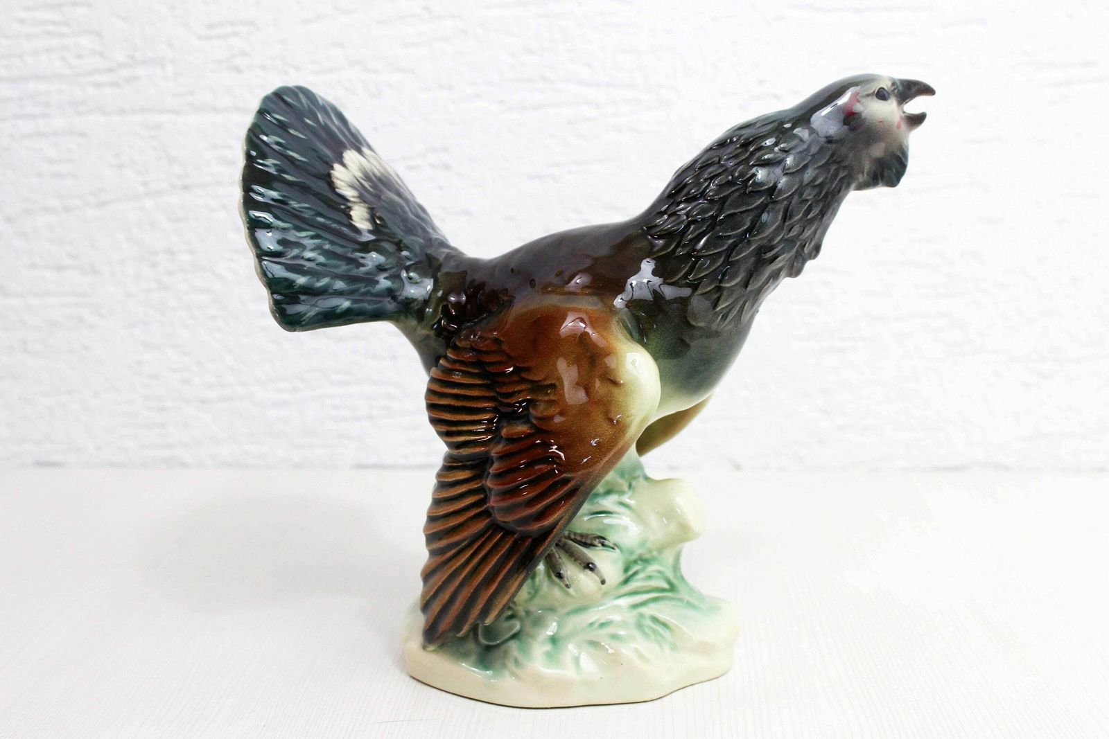 Figurine Of Heather Rooster Or Large Tetra In Ceramic 1970 photo Art