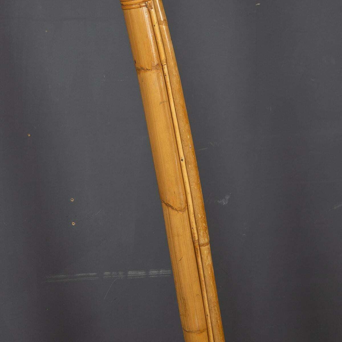 20th Century Italian Bamboo Arc Floor Lamp By Vivai Del Sud, C.1970 photo Lighting