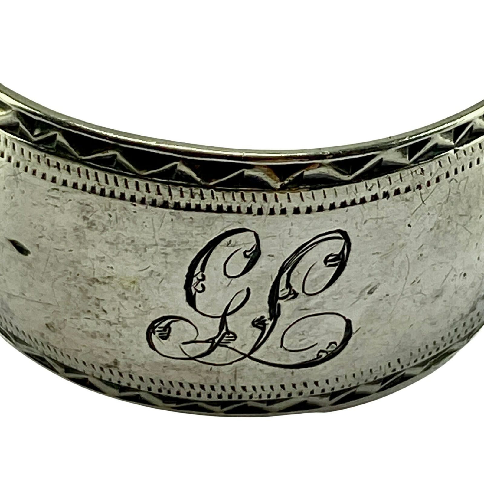 Antique Silver Hallmarked Sugar Tongs   George Wintle   London 1792   Monogrammed "Gl" photo for sale