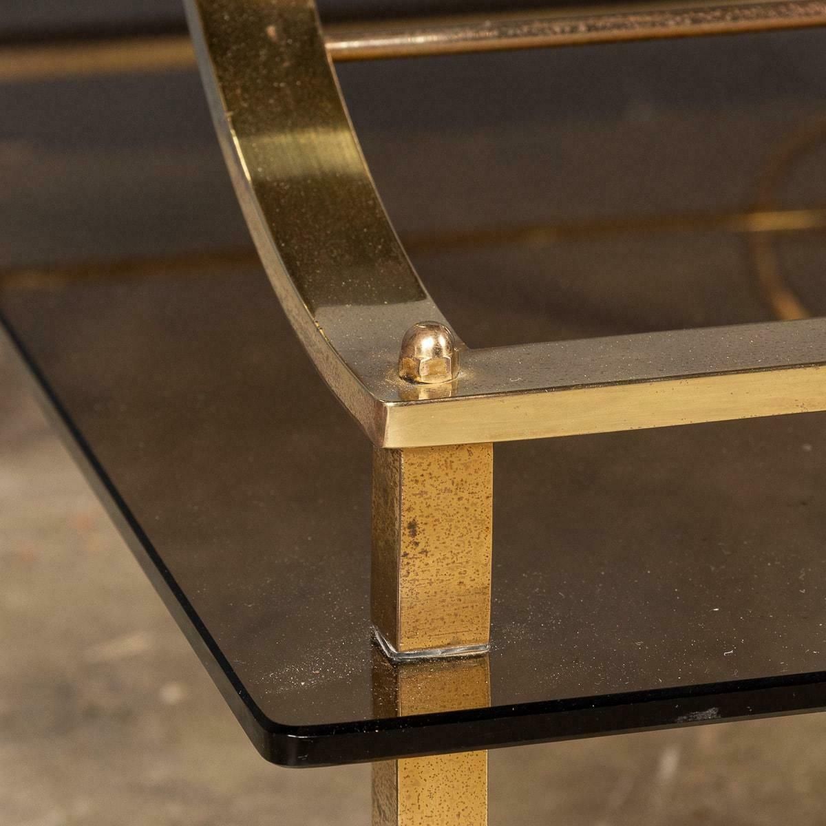 3495.0 20th Century French Three Tier Brass And Glass Bar Trolley By Maison Bagues photo