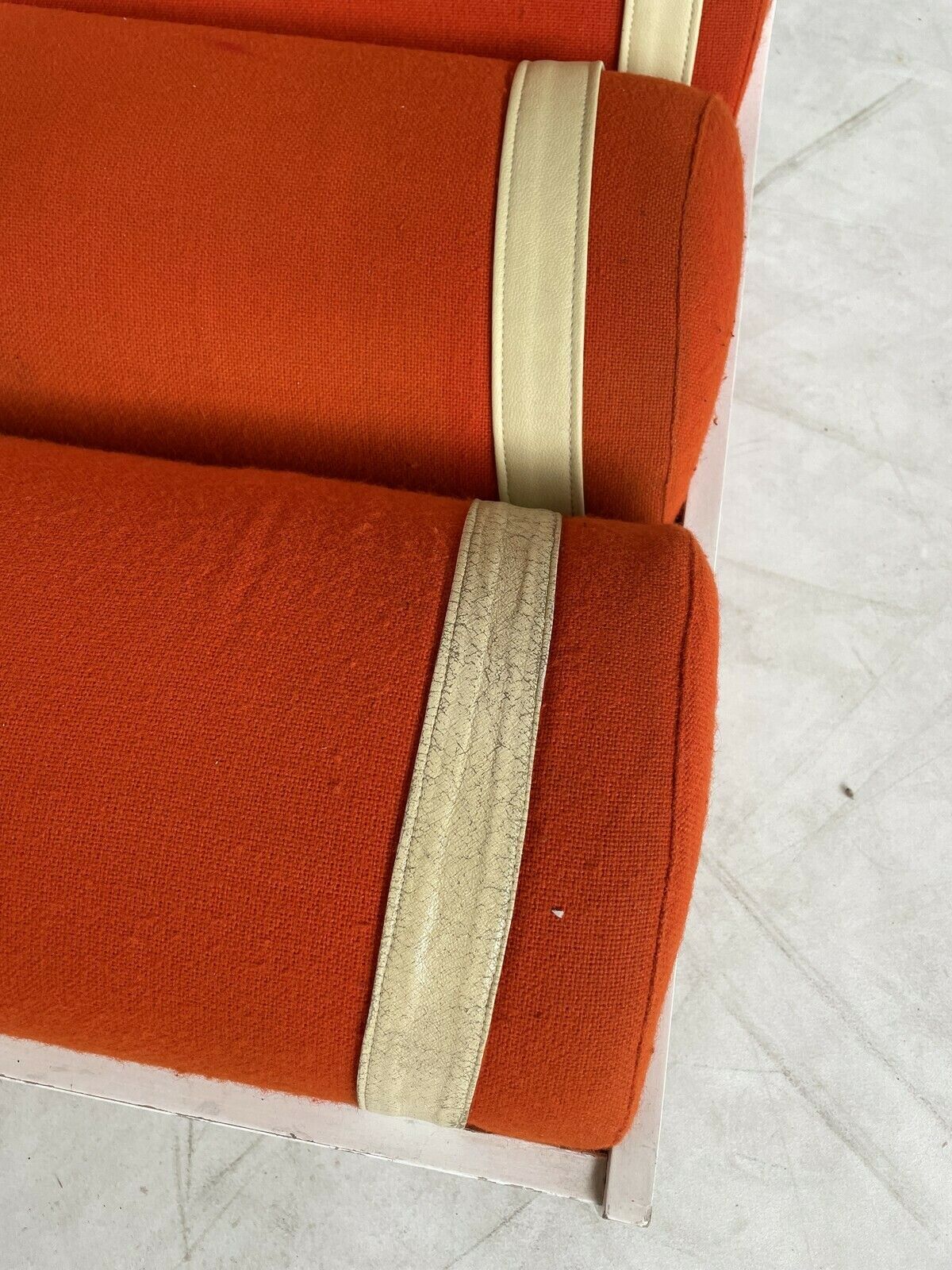 Pair Of Red Italian Mid Century Modern Armchairs photo vintage
