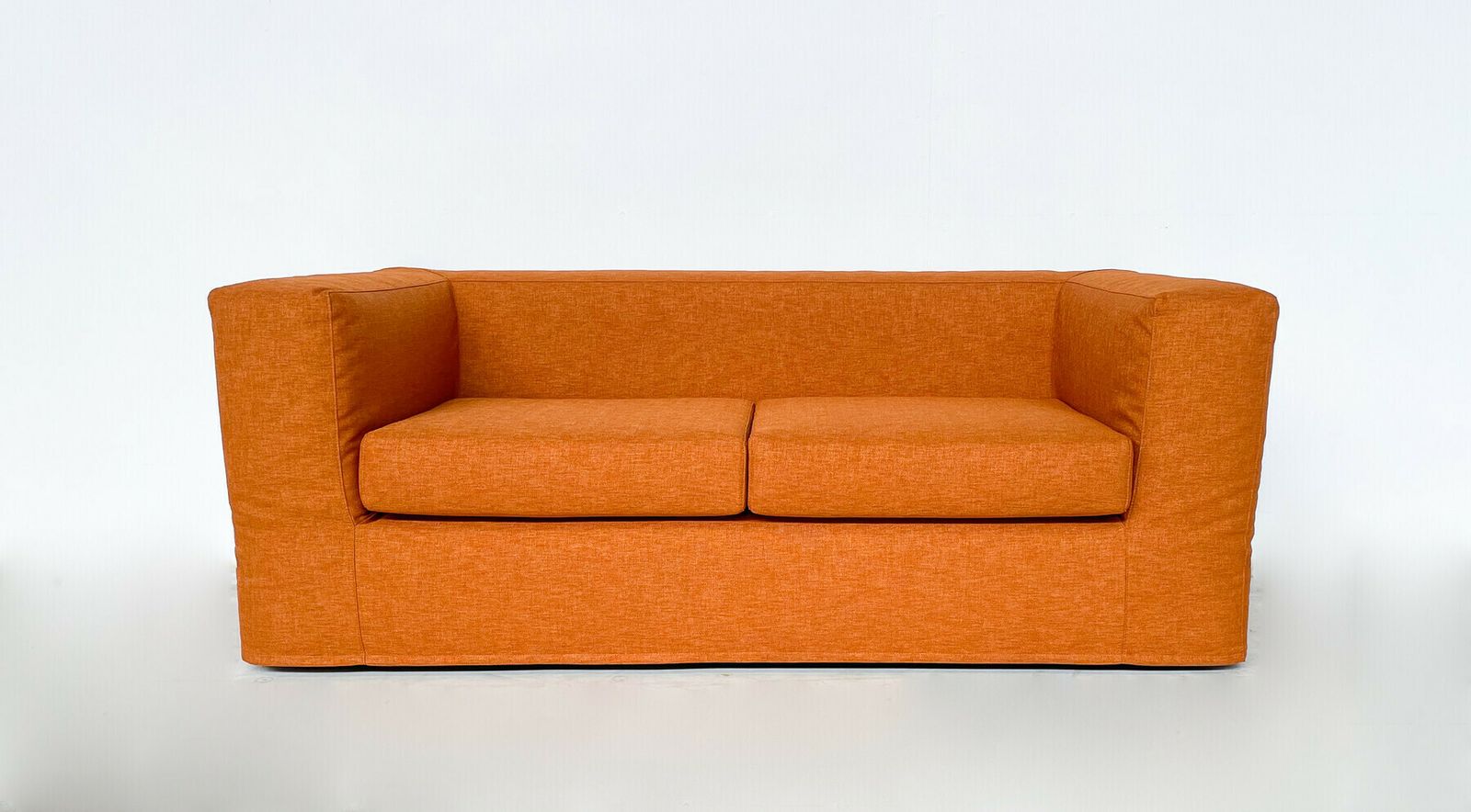 Italian Mid Century Orange Three Piece Sofa Set photo Furniture