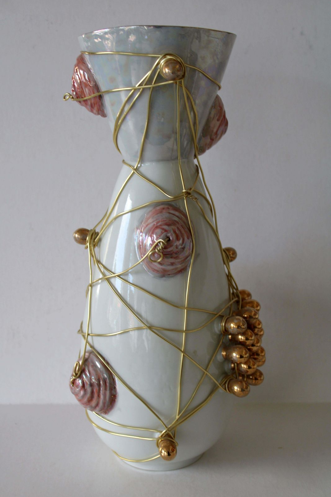 photo buy Inese Brants Vases With Wires   Set Of Two 2009, Porcelain, Wire,