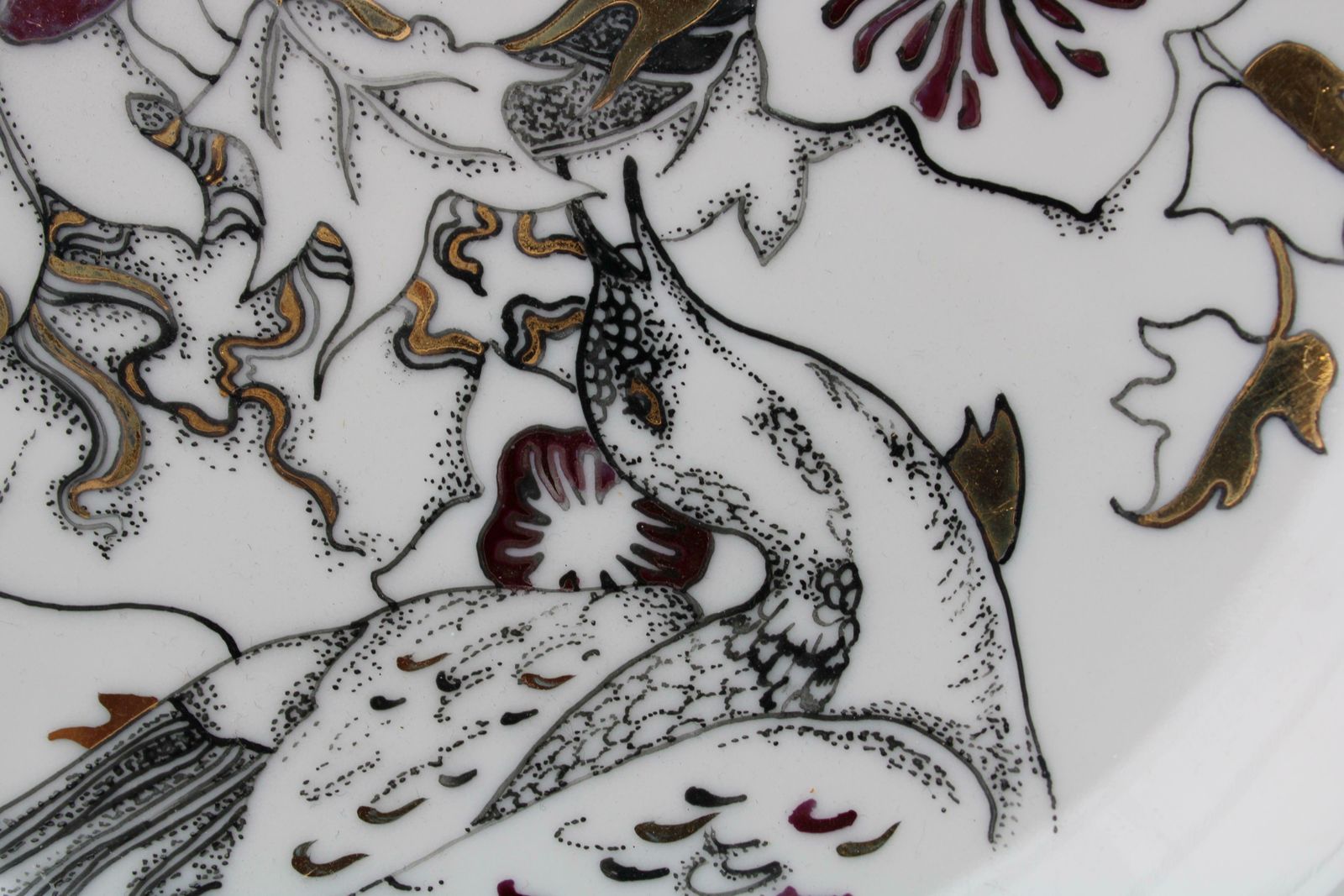 Ieva Liepina Birds 2009, Painted Porcelain Plate, photo vinterior
