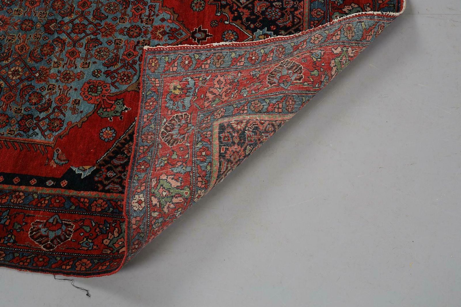 Red Carpet Medallion Hand Woven Wool Area Rug Traditional Floral Rust Carpet photo furniture