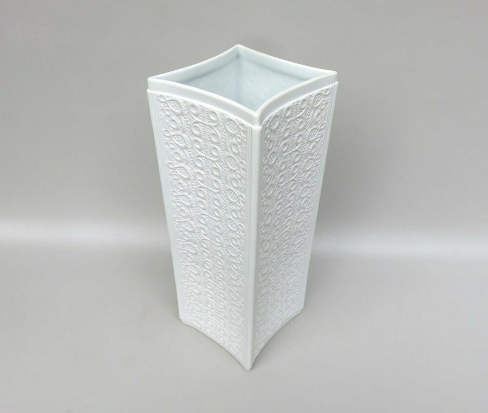 Op Art Floor Vase In Biscuit Porcelain From Schumann Arzberg, Bavaria, Germany, 1970s photo Home Decor