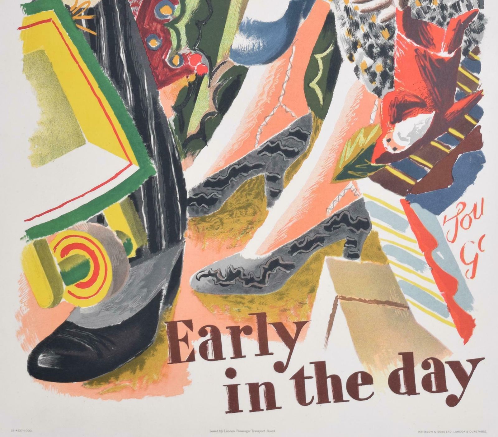 Clifford & Rosemary Ellis London Transport Return Early Christmas Poster By Clifford And Rosemary Ellis 1930s photo for sale
