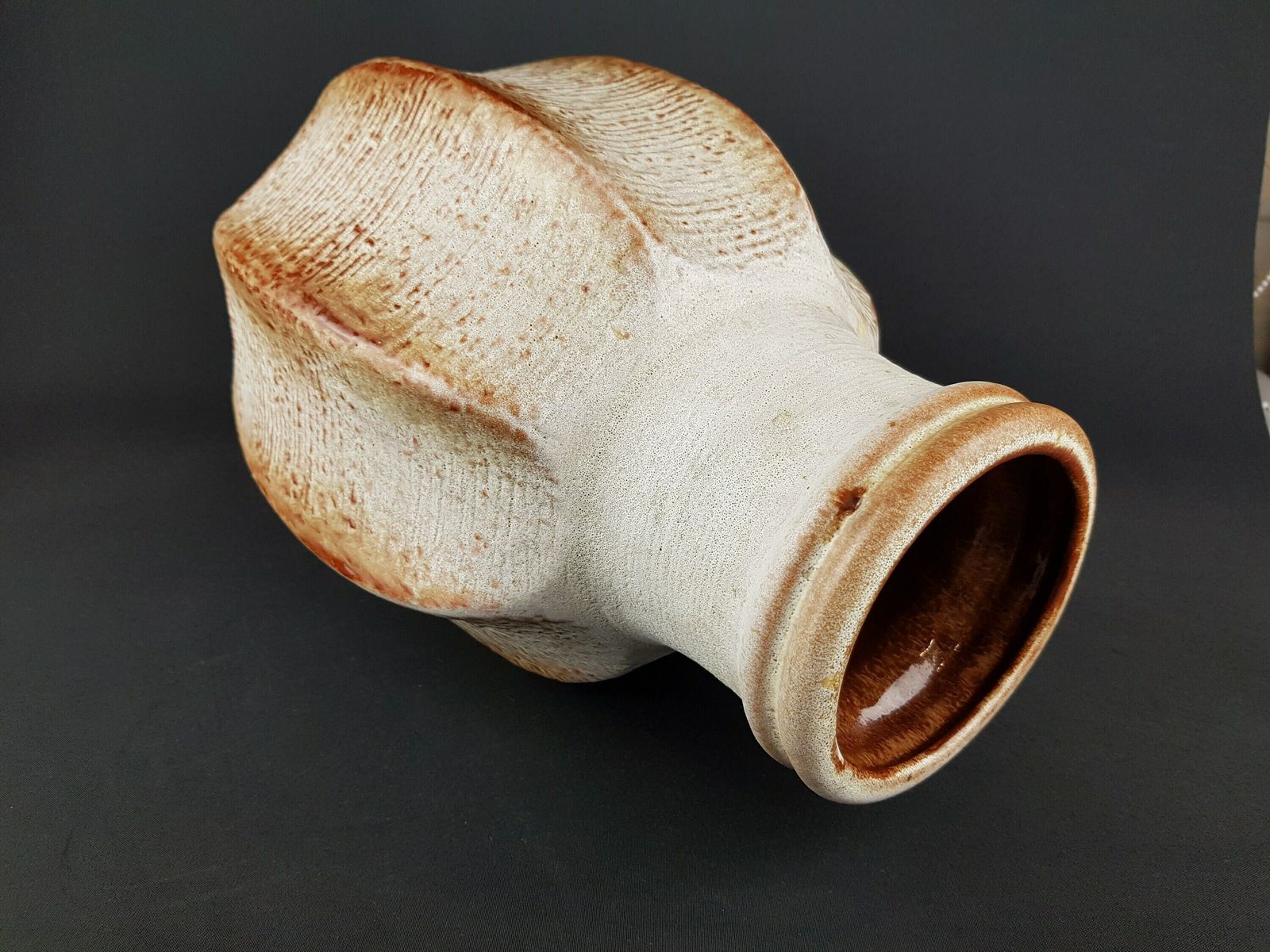 Vintage Carstens Tonnieshof Keramik Grote Beige Vaas 7831 40 West German Pottery Jaren 1960 photo for sale