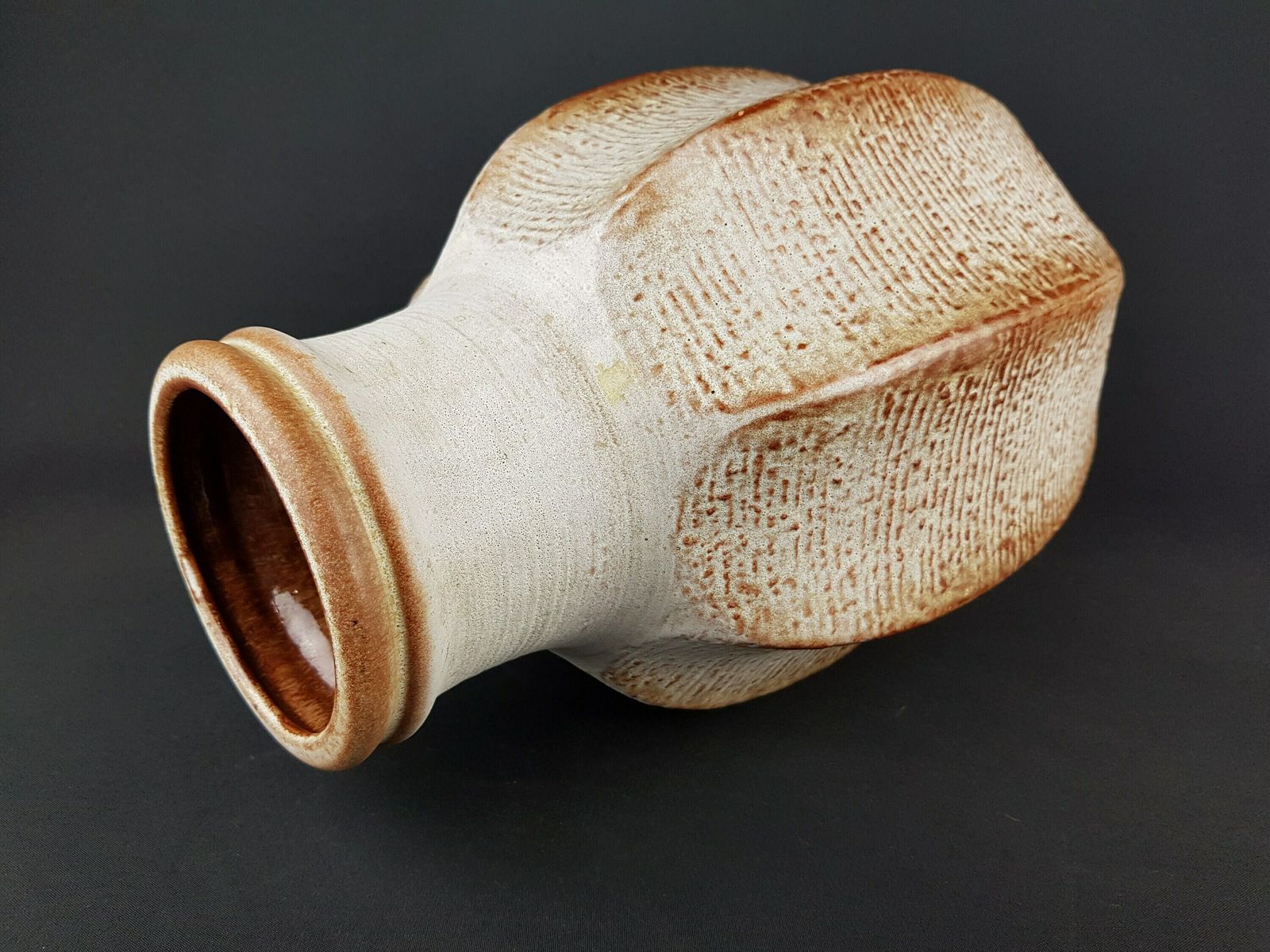 Vintage Carstens Tonnieshof Keramik Grote Beige Vaas 7831 40 West German Pottery Jaren 1960 photo Woonaccessoires