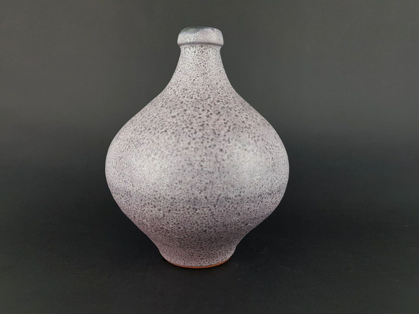 Vintage Gramann Römhild Topferei Studio Art Pottery Speckled Pink Vase East German Pottery 1960s