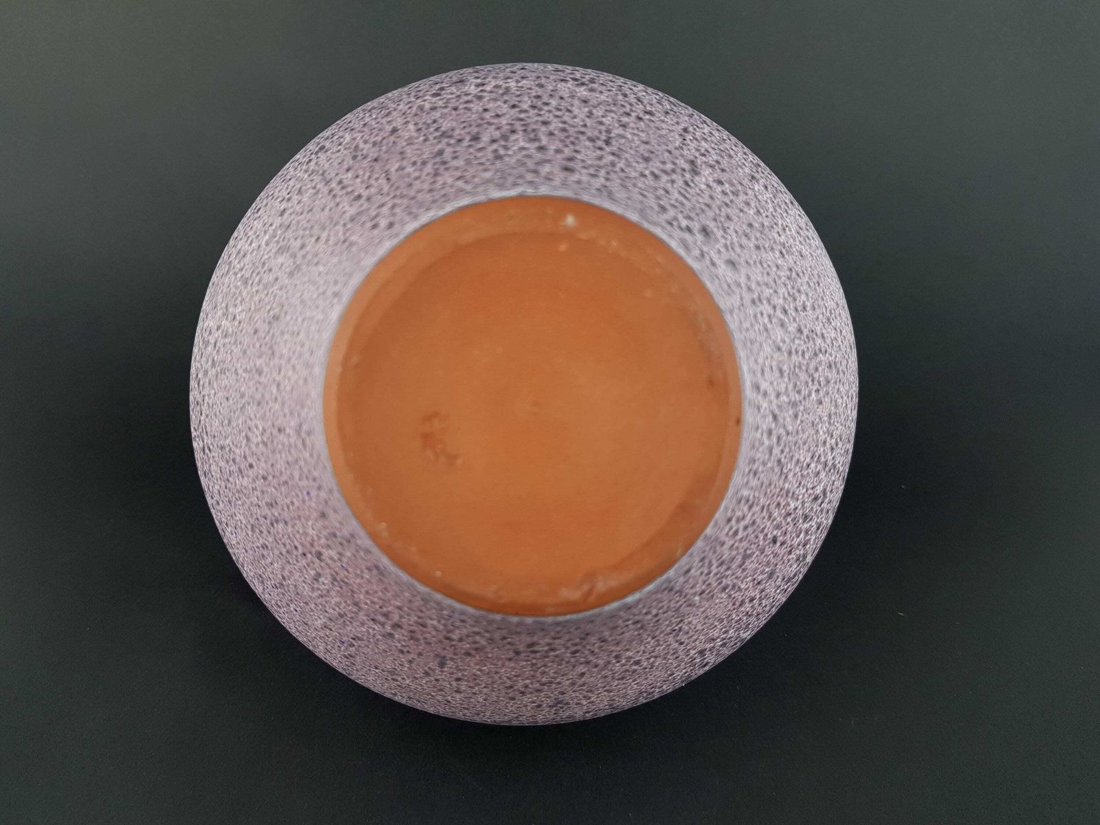 Vintage Gramann Römhild Topferei Studio Art Pottery Speckled Pink Vase East German Pottery 1960s photo vinterior
