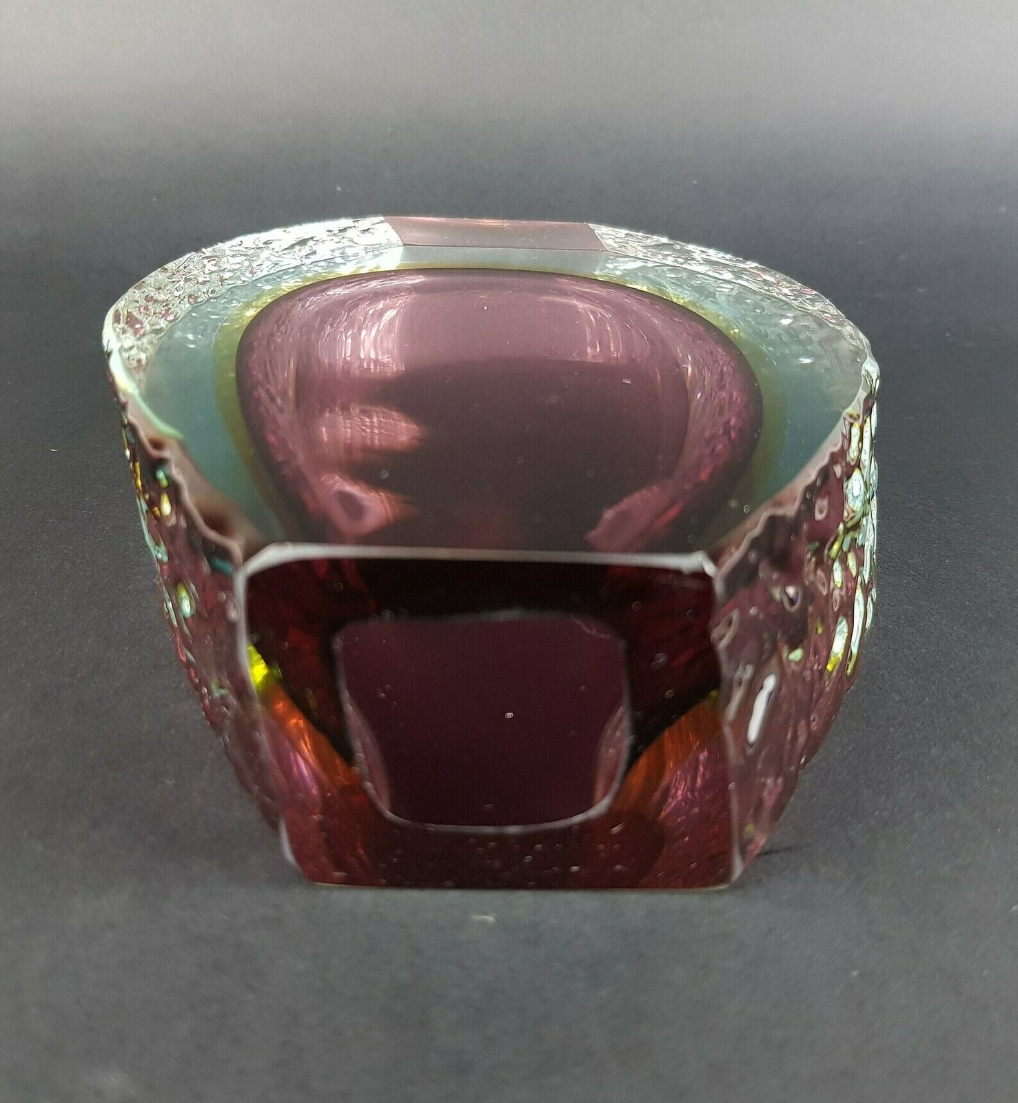 Vintage Murano Sommerso Glass Ruby Red Vase By Alessandro Mandruzzato Italian Art Glass 1960 70s photo 246.0