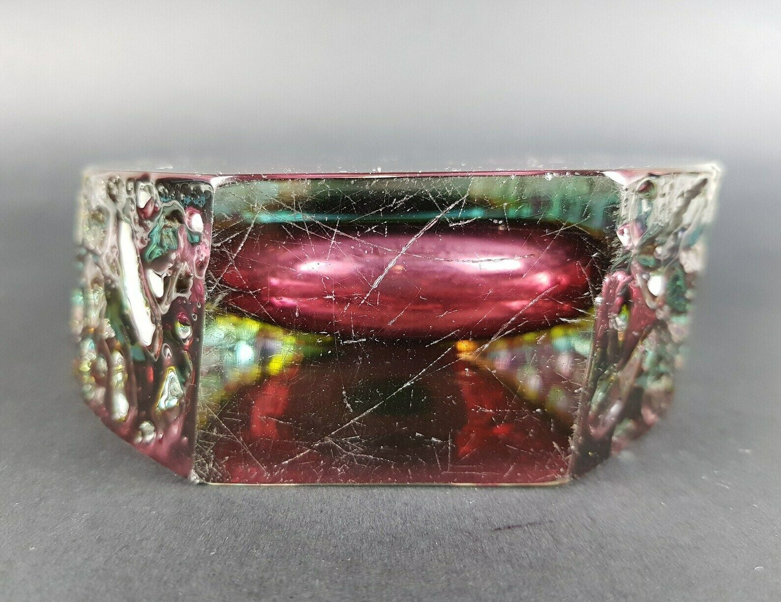Vintage Murano Sommerso Glass Ruby Red Vase By Alessandro Mandruzzato Italian Art Glass 1960 70s photo buy