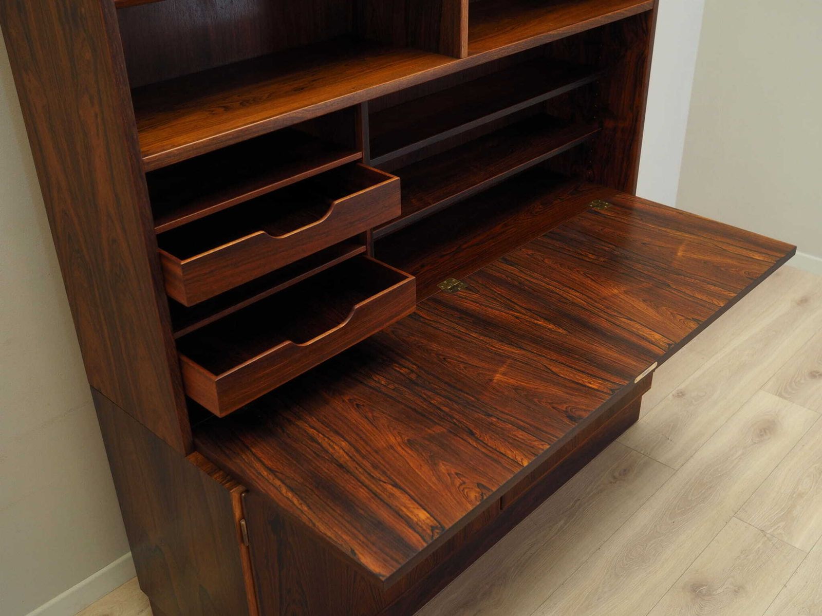 Furniture Vintage Bookcase, Danish Design, 1970s, Designer: Carlo Jensen, Production: Hundevad photo