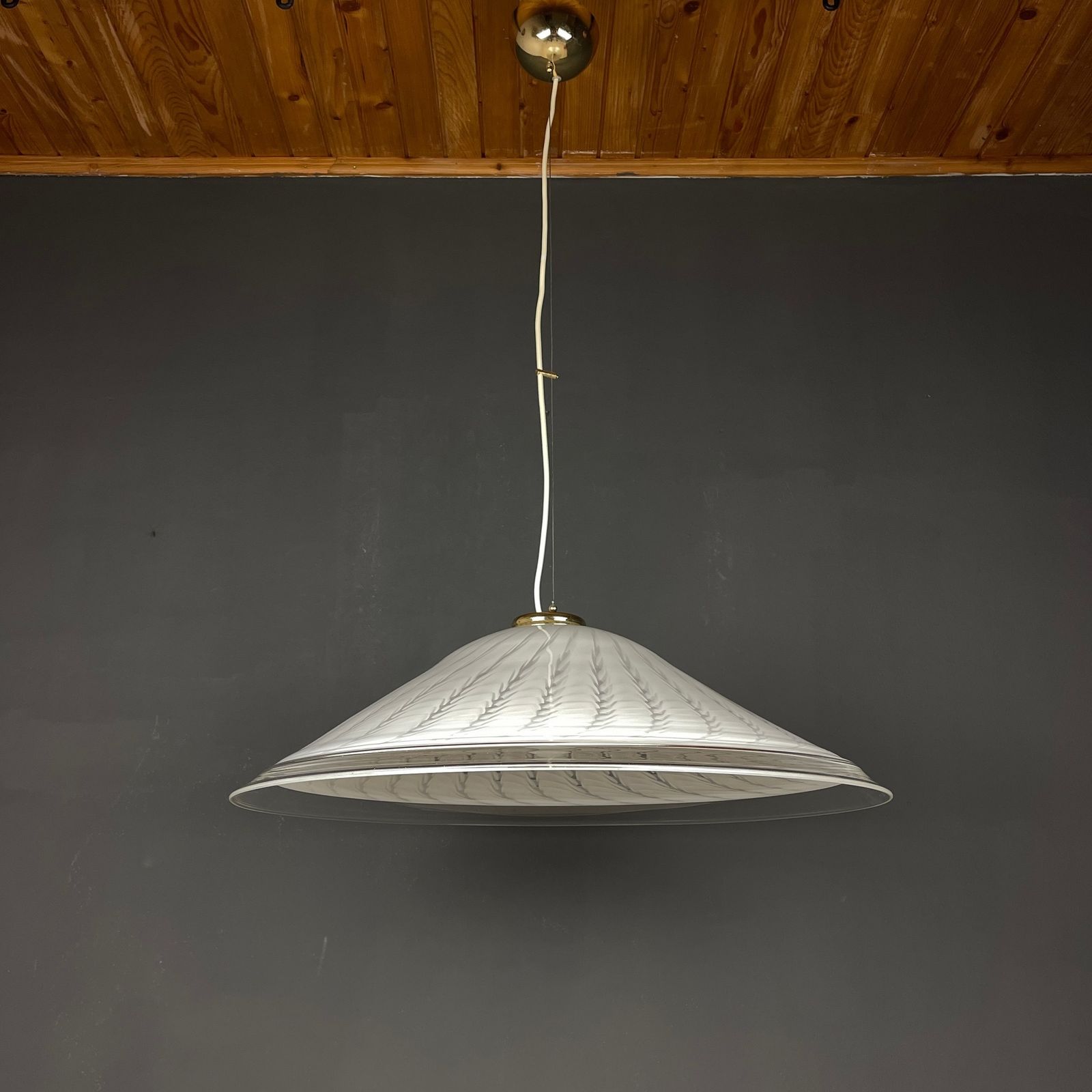Vintage Swirl Murano Glass Pendant Lamp Italy 1970s photo furniture