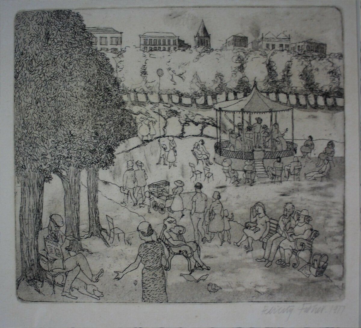 Lithograph "Four Seasons" By The Artist Felicity Father C1977
