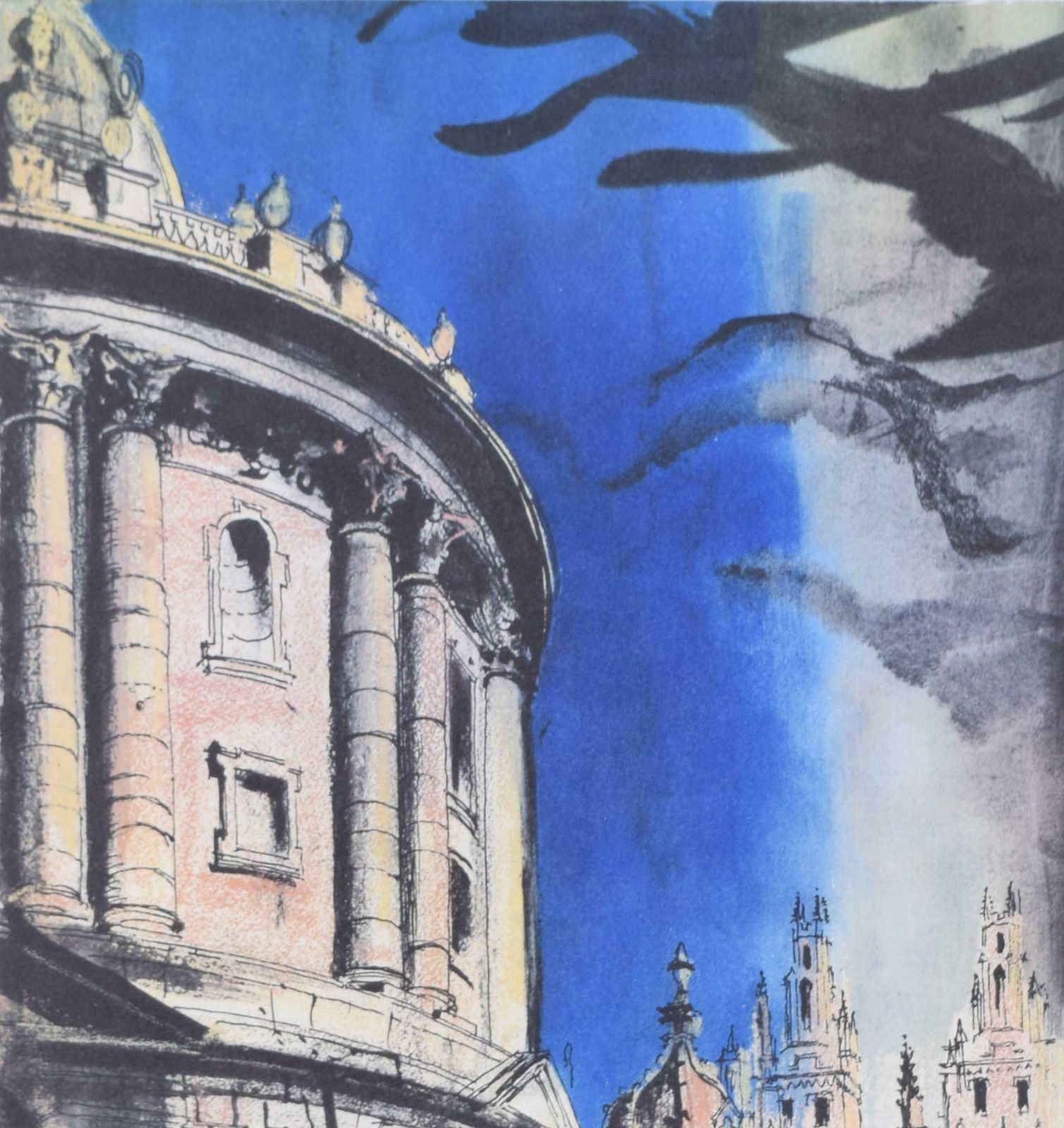 John Piper Ch Radcliffe Camera, University Of Oxford Signed Lithograph Print photo for sale