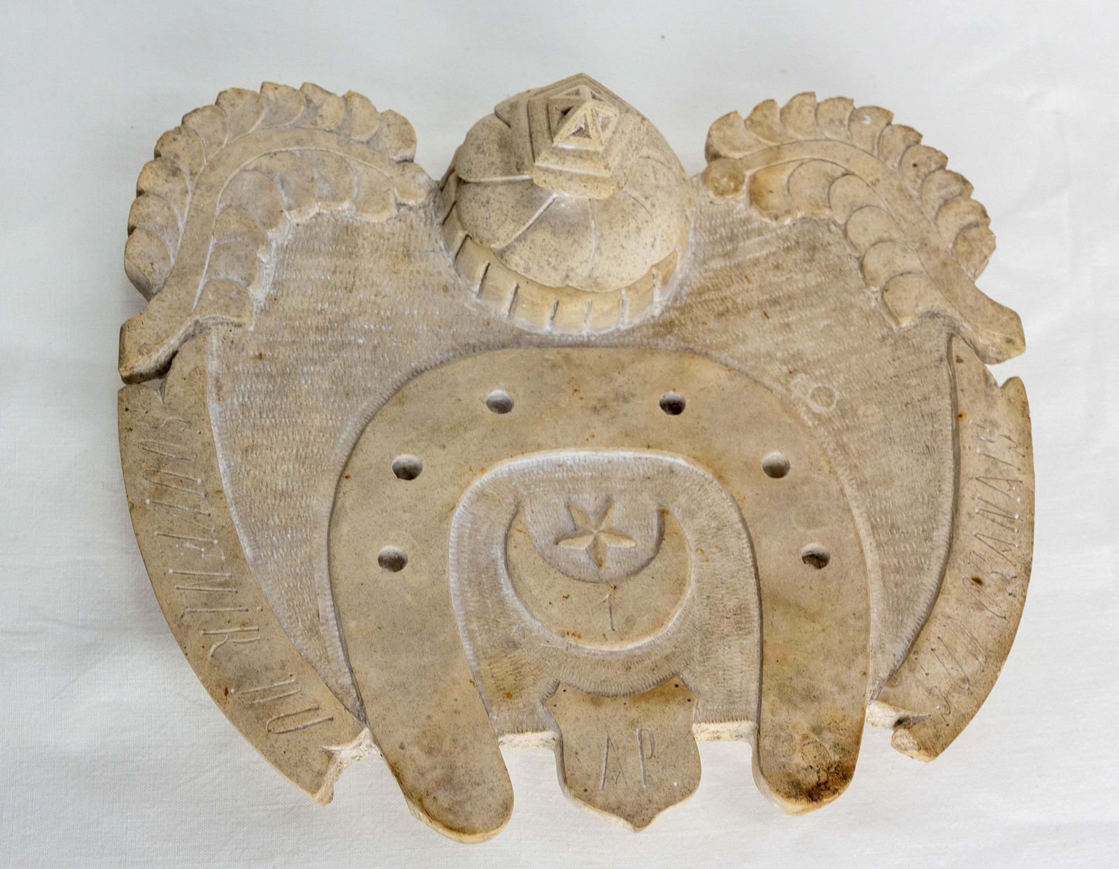 Stone Inkwell, Souvenir From Oran Area, Circa 1940, Morocco photo furniture