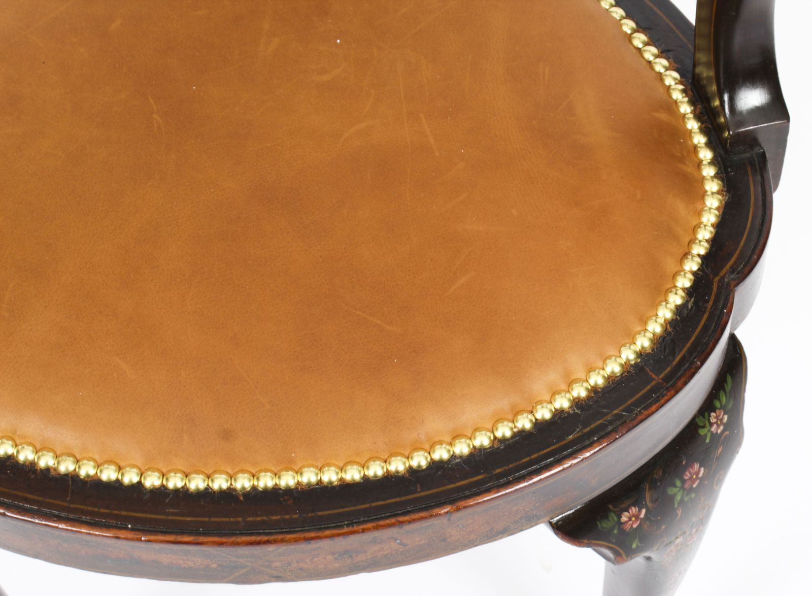 photo furniture Antique French Vernis Martin Salon Open Armchair Druce & Co 19th Century