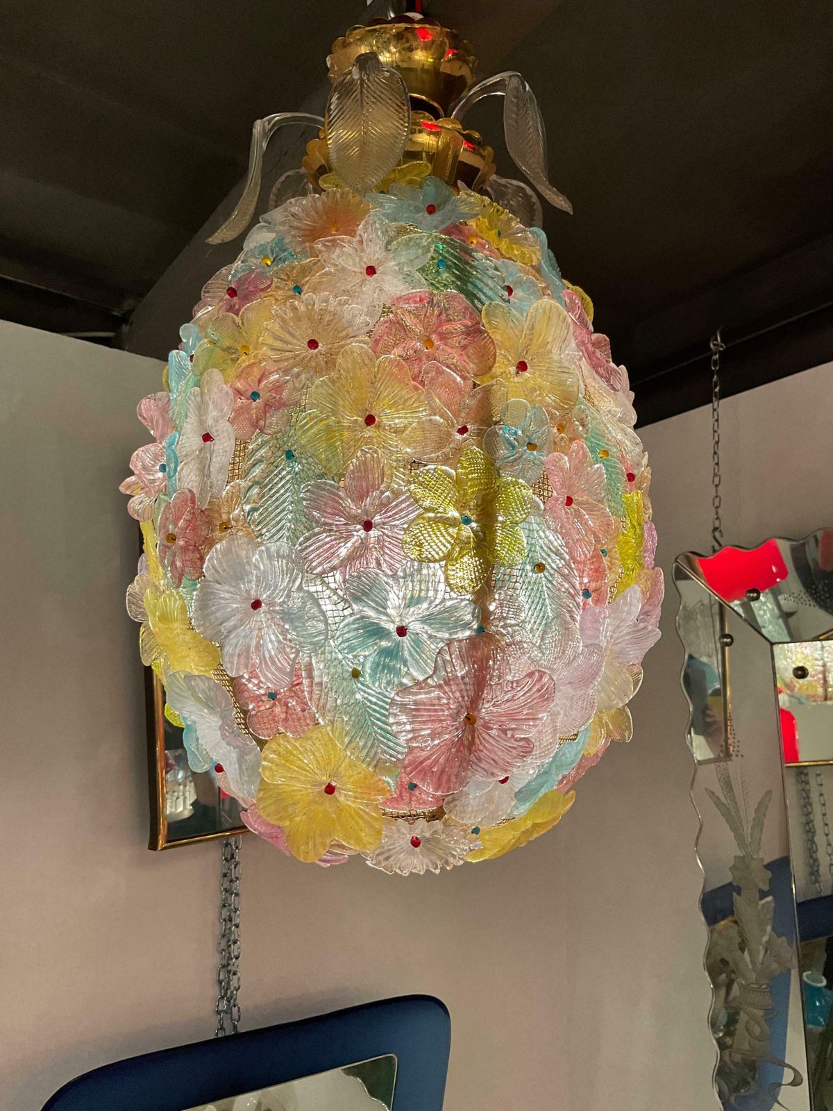 photo furniture 20th Century, Seguso, Murano Glass Chandelier