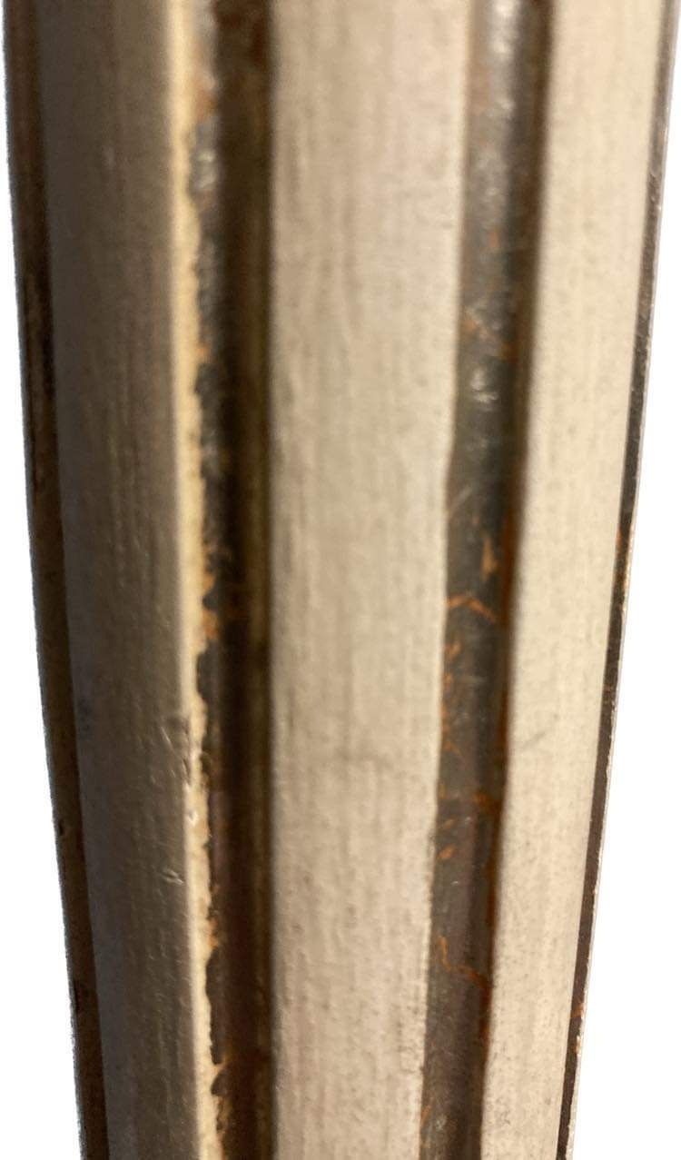1930s Cream  Wood Painted Standard Lamp photo vintage