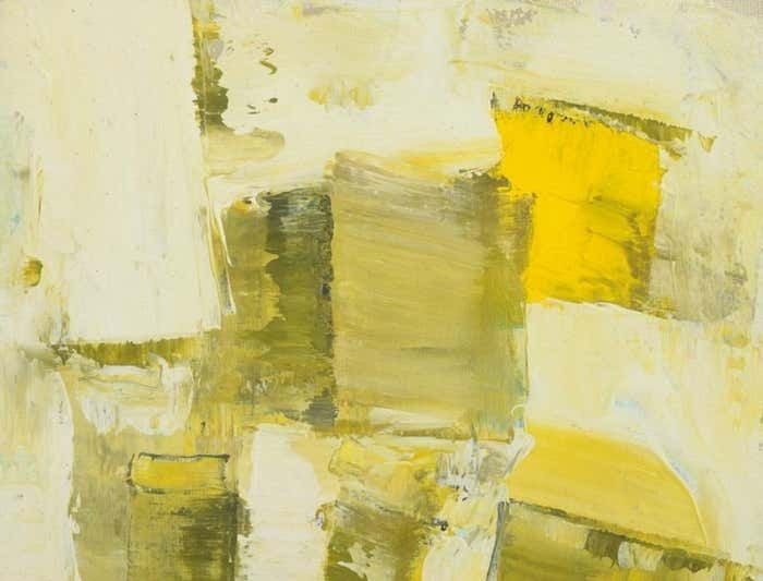 Pär Lindblad (1907 1981), Swedish Artist. Abstract Composition. Oil On Canvas. photo furniture
