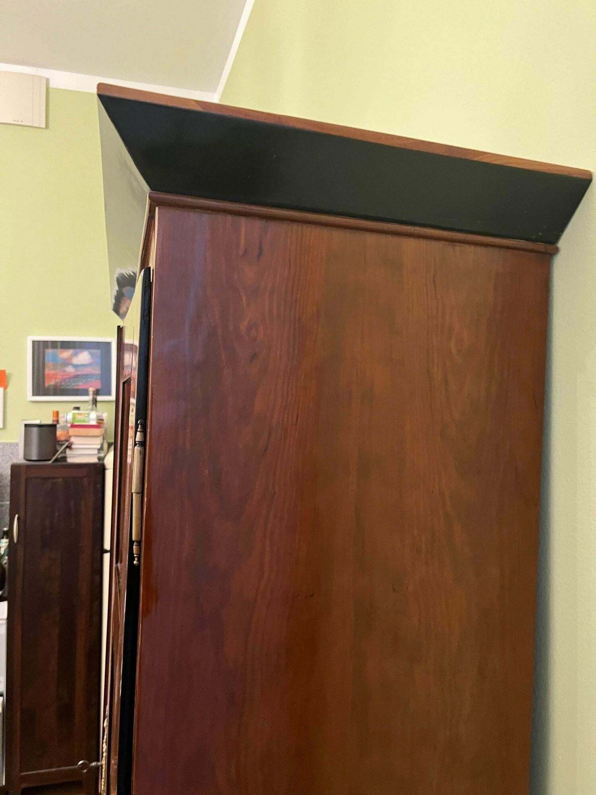 Biedermeier Armoire, Cherry, Walnut, Ebony, Brass, South Germany, Circa 1820 photo 8198.12