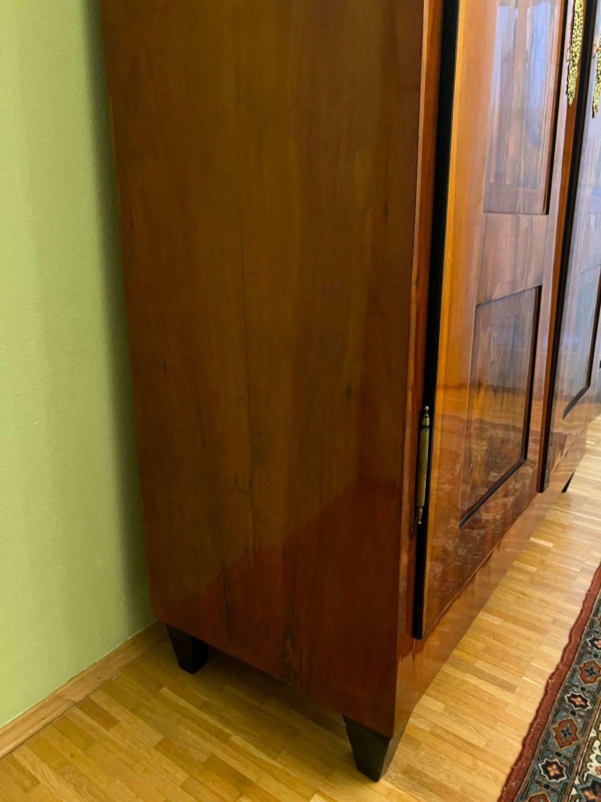 8198.12 Biedermeier Armoire, Cherry, Walnut, Ebony, Brass, South Germany, Circa 1820 photo