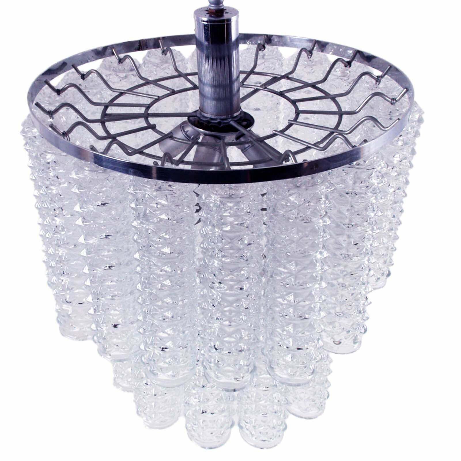 1960s Venetian Chandelier Transparent Blown Murano Glass By Venini photo furniture