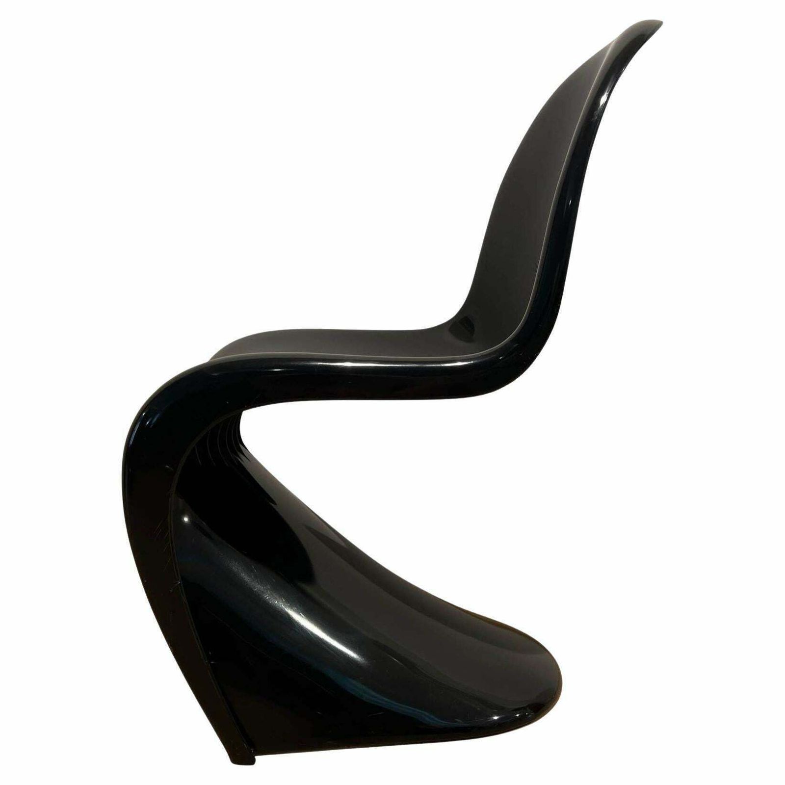 Verner Panton ‚Panton’ Cantilever Chair In Black Pu, Germany, 1971