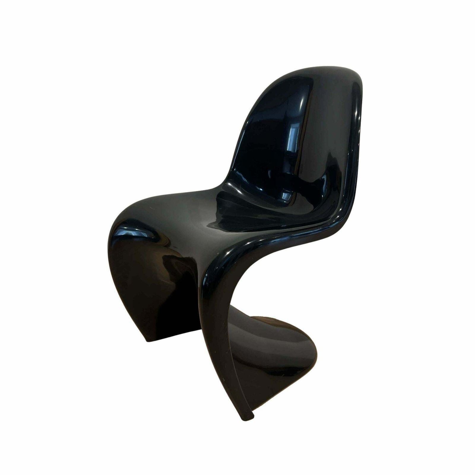 Verner Panton ‚Panton’ Cantilever Chair In Black Pu, Germany, 1971 photo furniture