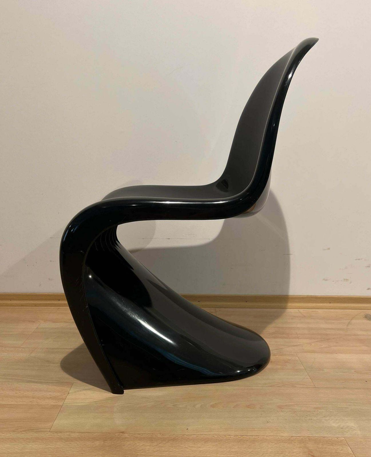 Verner Panton ‚Panton’ Cantilever Chair In Black Pu, Germany, 1971 photo 704.52