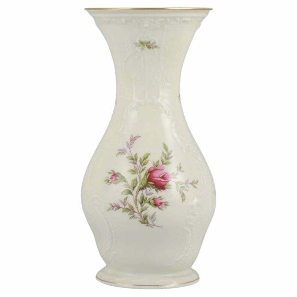 Rosenthal, Germany. "Sanssouci", Cream Coloured Vase Decorated With Flowers . photo Home Decor