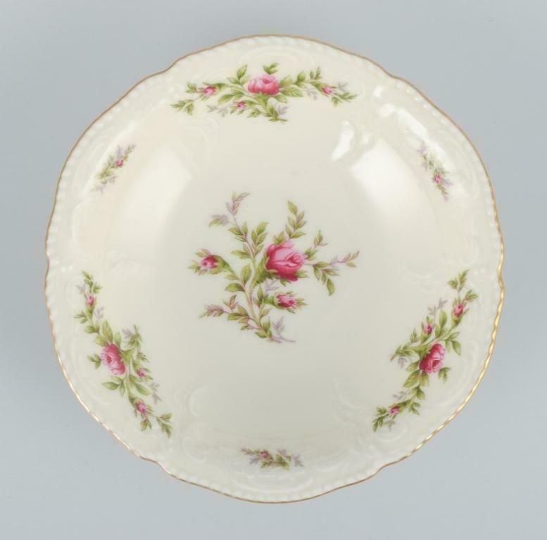 Rosenthal, Germany. "Sanssouci", Two Candlesticks And A Small Bowl In Porcelain. photo for sale