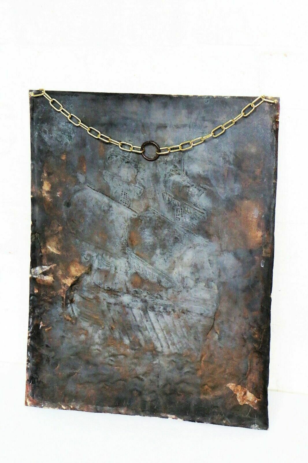 photo furniture Antique Arts And Crafts English Brass Wall Hanging Galleon High Relief Pub Decor
