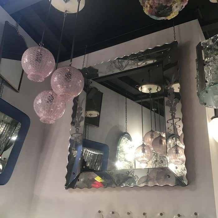 Venini Chandelier Filigrana Murano Glass 1950 Italy photo for sale